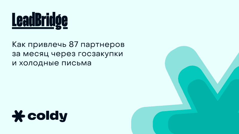 Кейс Leadbridge: как привлечь 87 партнёров за месяц через госзакупки и холодные письма